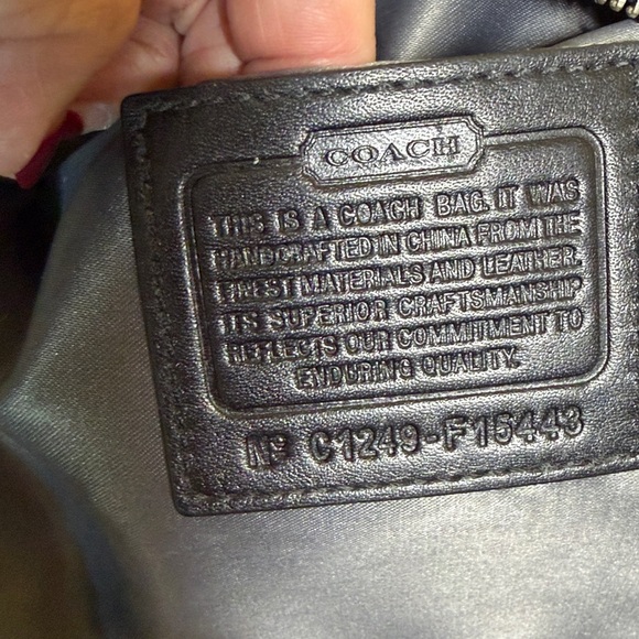 Coach Ashley Black and Gray Signature Satchel - Picture 5 of 7